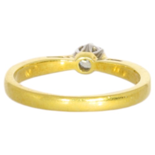 155 - 18ct Yellow Gold Single Diamond Ring 
Total Carat Weight - 0.25
Weight - 2.6 Grams
Finger Size - J