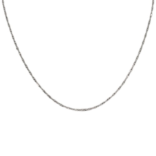 171 - 9ct white gold chain. 18 inch. 1.21g.