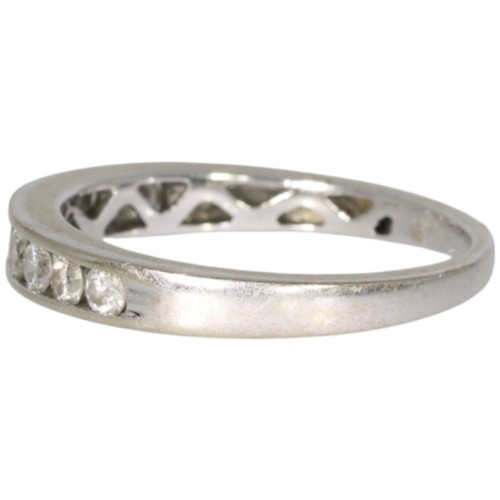 251 - An 18ct white gold diamond half-eternity ring. Set with brilliant cut diamonds of 0.35ct total calcu... 