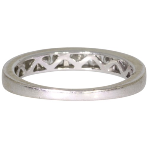 251 - An 18ct white gold diamond half-eternity ring. Set with brilliant cut diamonds of 0.35ct total calcu... 