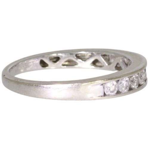 251 - An 18ct white gold diamond half-eternity ring. Set with brilliant cut diamonds of 0.35ct total calcu... 