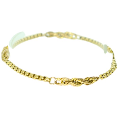 169 - 9ct rope and box style bracelet 7inch 2.6g