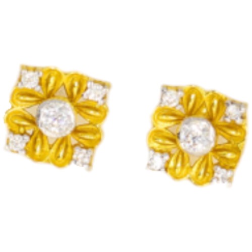 293 - 22ct Yellow Gold Earring With Screw Back.