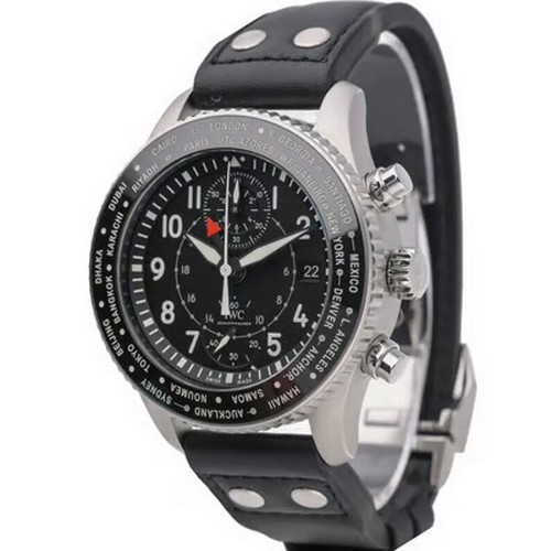 61 - A substantial IWC Pilot's Watch Timezoner Chronograph wristwatch, reference IW395001,
manufactured i... 