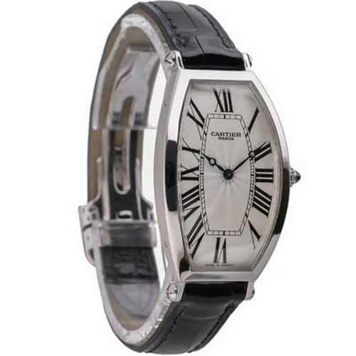 67 - A rare and elegant Cartier Tonneau manual wind wristwatch, reference 2435,
manufactured in 2003. Thi... 