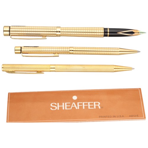 12 - Sheaffer Pen Set – Fountain Pen, Ballpoint Pen & Mechanical Pencil – Classic Writing Trio With Box A... 