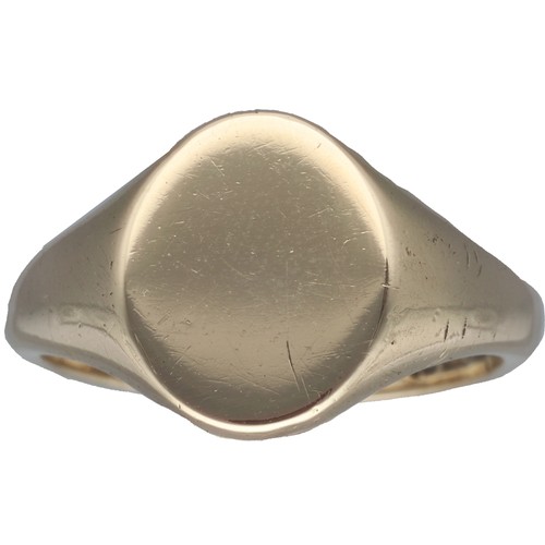 9ct Yellow Gold Signet Ring Finger Size U 7.7 Grams