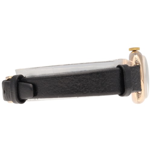 50 - Rolex 9ct yellow gold cocktail wristwatch, circa 1960. The petite circular gold case features a silv... 