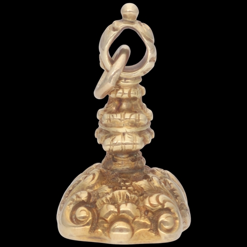 201 - A Historically Significant Late Victorian 9ct Gold and Carnelian Heraldic Fob Seal
A substantial and... 