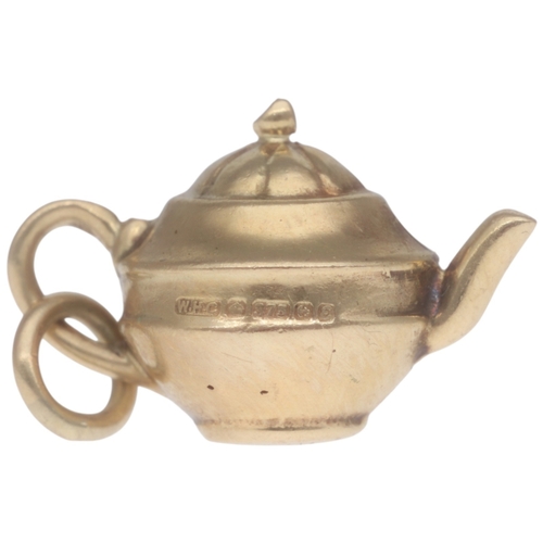 211 - 9ct Yellow Gold Teapot Charm Weight 0.62 Grams