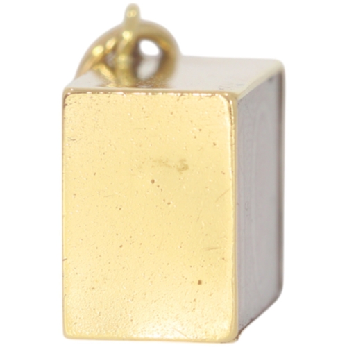 223 - 9ct gold ten shilling note box charm.