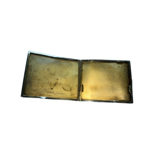 248 - A substantial George V sterling silver cigarette case of ergonomically curved 