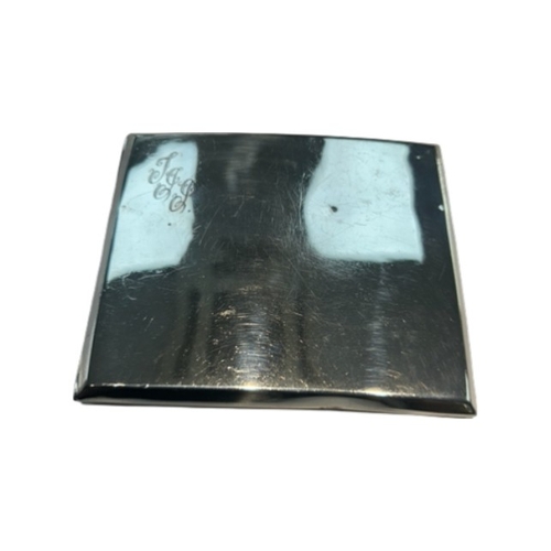 248 - A substantial George V sterling silver cigarette case of ergonomically curved 