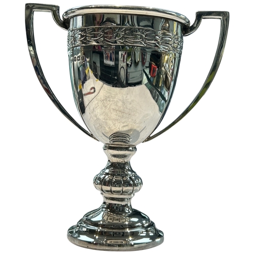 271 - A George VI sterling silver two-handled trophy cup, hallmarked Birmingham, 1937, by Roberts & Dore L... 