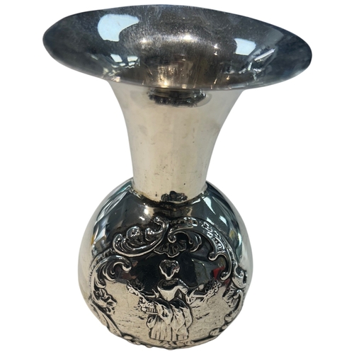 277 - A Late Victorian Sterling Silver Figural Pot, London, 1899 A fine sterling silver bulbous pot of sma... 