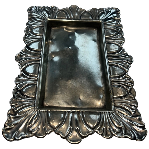 284 - An elegant Edwardian sterling silver card tray by F.H. Adams & Co., hallmarked Birmingham, 1906. The... 