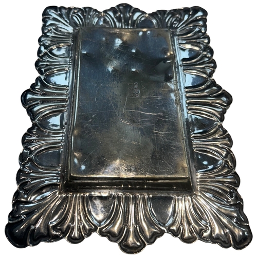 284 - An elegant Edwardian sterling silver card tray by F.H. Adams & Co., hallmarked Birmingham, 1906. The... 