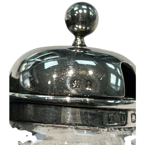 289 - A charming collection of three late Victorian and Edwardian silver-mounted glass vanity jars by the ... 