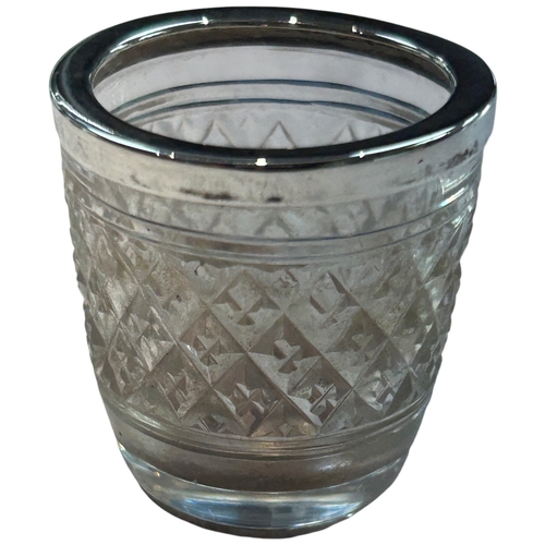 289 - A charming collection of three late Victorian and Edwardian silver-mounted glass vanity jars by the ... 
