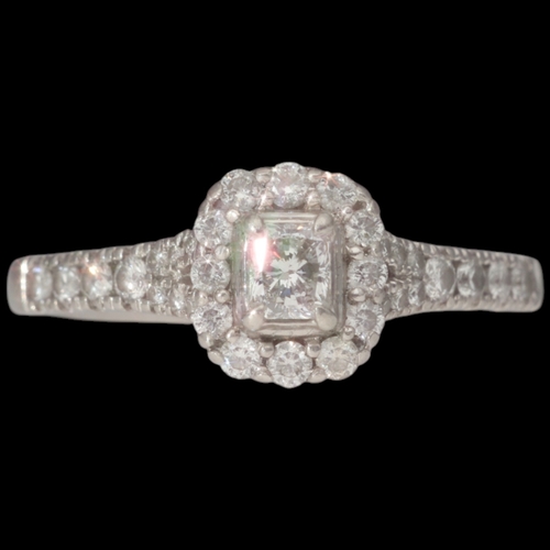 60 - Platinum Diamond Cluster Ring – Set With 0.85ct Total Diamond Weight - Total Weight 6.92


Diamond D... 