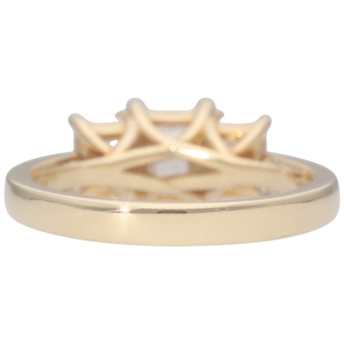 66 - 9ct Yellow Gold 3 Lab Grown Diamond Ring Weight 3.99 Grams Finger Size P 9ct Yellow Gold 3 Lab Grown... 