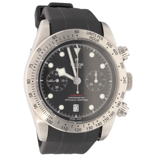 6 - Tudor Heritage Black Bay Chrono Ref. 79350 – 2021 Full Set

Movement/Materials: Automatic Calibre MT... 