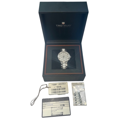 18 - TAG Heuer Formula 1 Steel & Ceramic Diamond Chronograph, reference CAH1213, dating to 2012. Featurin... 