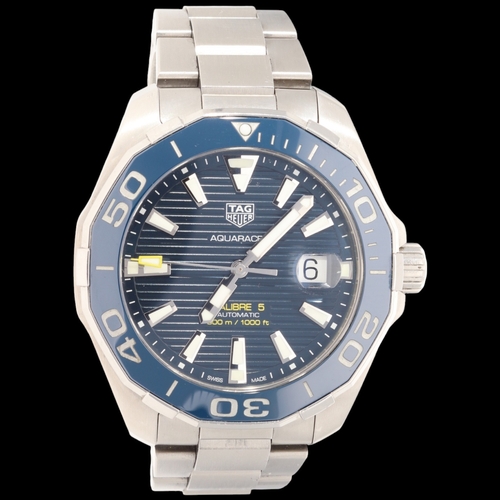 22 - TAG Heuer Aquaracer 300m Ceramic Bezel – WAY201B

Movement/Materials: Calibre 5 Automatic / Brushed ... 