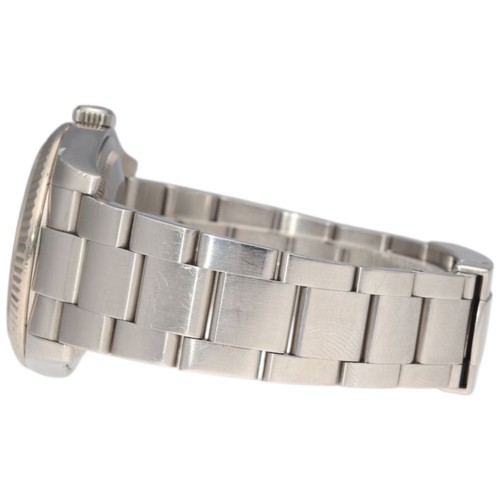 37 - Rolex Datejust 36, Reference 116034, stainless steel and 
18-carat white gold, circa 2007. Silver di... 
