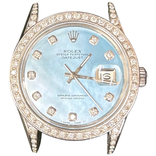 38 - Rolex Datejust 36 – Ref. 16013 – Blue MOP & Diamonds Aftermarket (1978)
Movement: Rolex Calibre 3035... 