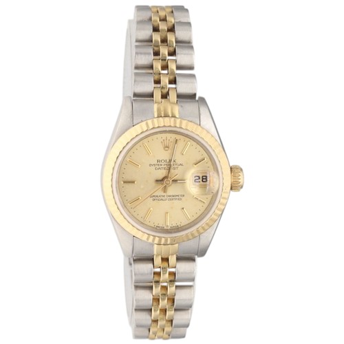 40 - Rolex 69173 Datejust
Model: 69173
Case Size: Approx. 26mm (ladies size)
Material: Stainless steel & ... 