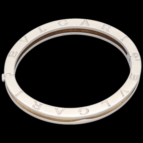 17 - Authentic Bvlgari B.Zero1 Bangle Bracelet - 18ct Yellow Gold & Stainless Steel - 27.5g. Brand: Bvlga... 