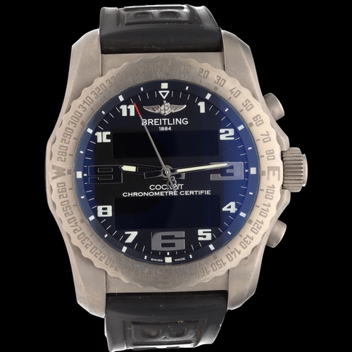 3 - Breitling Professional Cockpit B50 — a fine and imposing gentleman's titanium wristwatch, Ref. EB501... 
