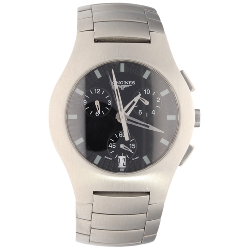 6 - Longines Oposition — a gentleman's chronograph, reference L3.618.4. Featuring a 38mm stainless steel... 