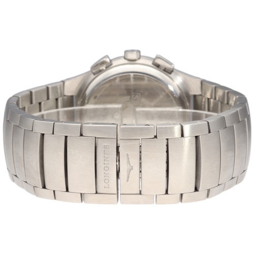 6 - Longines Oposition — a gentleman's chronograph, reference L3.618.4. Featuring a 38mm stainless steel... 