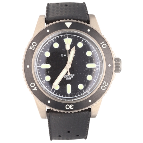 13 - Baltic Aquascaphe Titanium: A like-new Baltic Aquascaphe Titanium wristwatch, featuring a 41mm titan... 