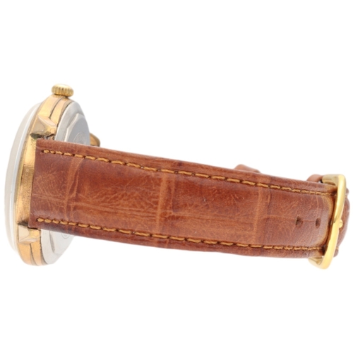 26 - Curtiss Super Automatic wristwatch, featuring a 34mm gold- plated case with a stainless steel screw-... 