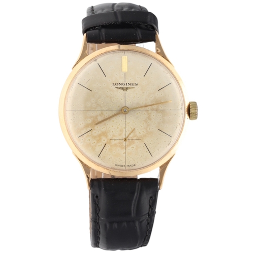 42 - Longines 18ct Yellow Gold Dress Watch - Ref. 13315081

Movement/Materials: Manual wind mechanical mo... 