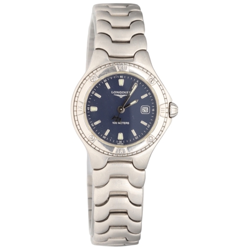 43 - Longines Conquest L3.112.4 – Blue Dial – Full Set Movement: Swiss High- Precision Quartz Materials: ... 