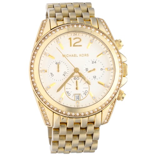 54 - Michael Kors MK5835

A ladies' Michael Kors wristwatch, reference MK5835, featuring a gold-tone stai... 