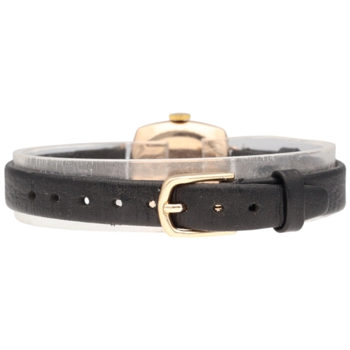 71 - Rolex 9ct yellow gold cocktail wristwatch, circa 1960. The petite circular gold case features a silv... 
