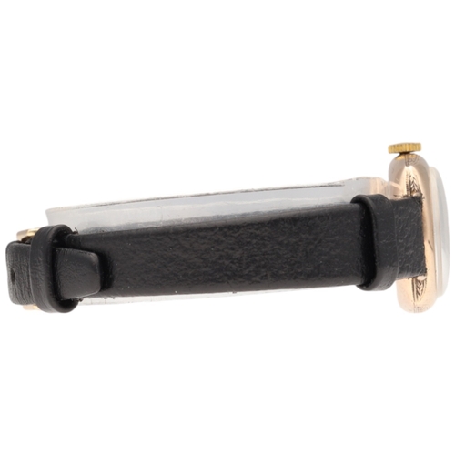71 - Rolex 9ct yellow gold cocktail wristwatch, circa 1960. The petite circular gold case features a silv... 