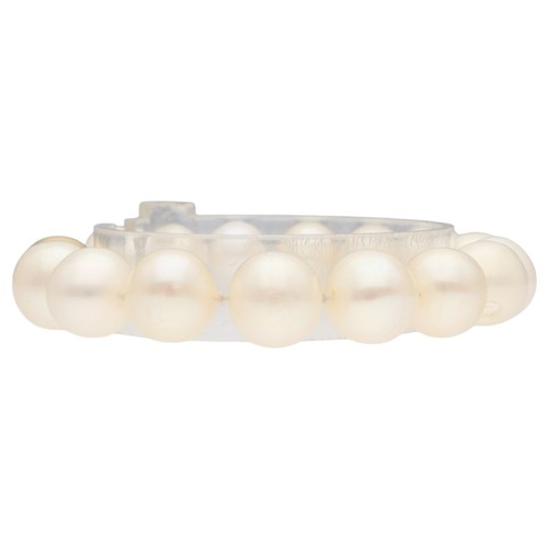 2 - 18ct Yellow Gold Clasped Cultured Freshwater Pearl Bracelet Weight 31 Grams (Gross)