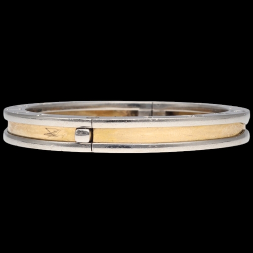 5 - Bvlgari B.Zero1 Bangle Bracelet - 18ct Yellow Gold & Stainless Steel - 27.5g (Gross). Brand: Bvlgari... 
