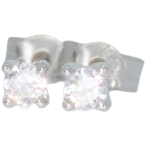 20 - 18ct White Gold Diamond Stud Earrings 0.9 Grams Set with two old European cut diamonds of 0.38ct tot... 