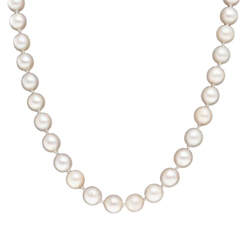 36 - Cultured White Pearl Single Strand Hand-Knotted 20