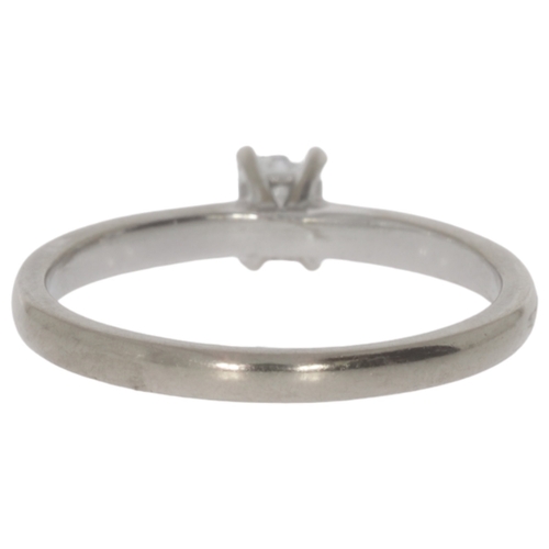 32 - 18ct white gold diamond single-stone ring
Set with an emerald-cut diamond, approx. 0.50ct
Assessed d... 