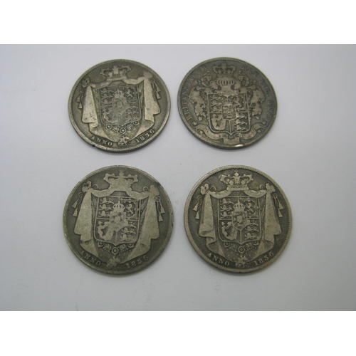 146 - Four United Kingdom Half Crowns, 1825, 1836 (3), variable grades.