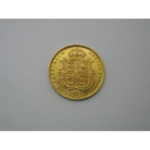 171 - Queen Victoria 'Shield Back' Half Sovereign, 1887, Melbourne mint (JH), (4.0g)