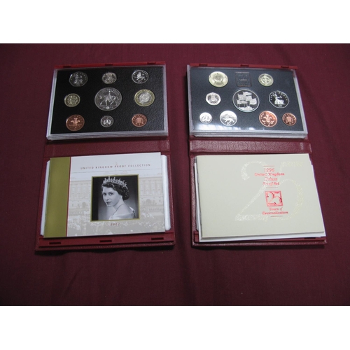 552 - Two Royal Mint United Kingdom Proof Coin Sets, including 2002 Proof Collection, accompanied by liter... 